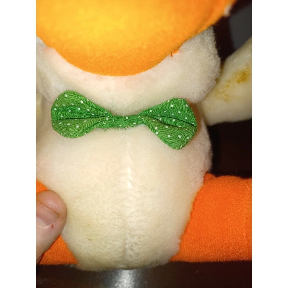 Vintage 24K Special Effects Duck Plush White‎ Orange Green Bow Tie 6 Inch Toy